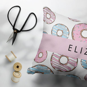 Pink Doughnuts, Blue Doughnuts, Sprinkles, Your Na Pillowcase