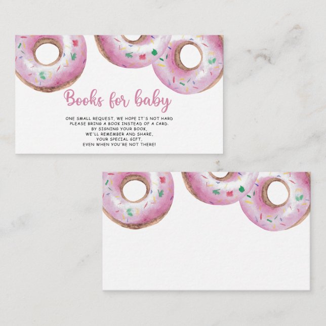 Pink Doughnuts Books for baby  Enclosure Card (Front/Back)