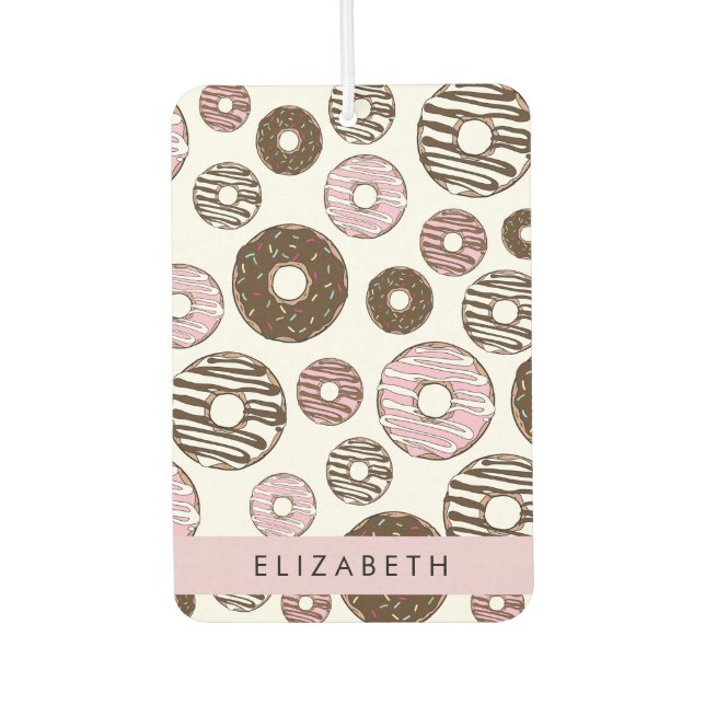 Pink Doughnuts, Brown Doughnuts, Sprinkles, Your N Car Air Freshener (Front)