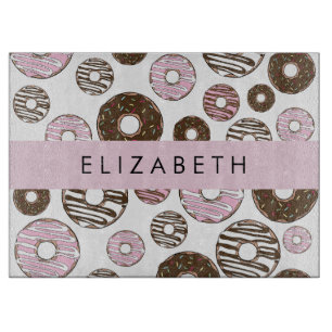Pink Doughnuts, Brown Doughnuts, Sprinkles, Your N Cutting Board