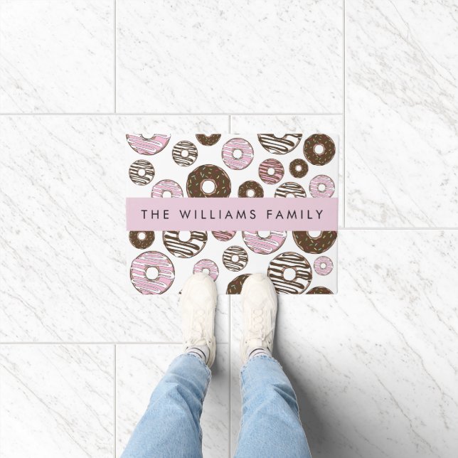 Pink Doughnuts, Brown Doughnuts, Sprinkles, Your N Doormat (Indoor)