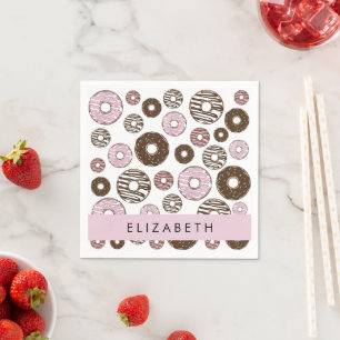 Pink Doughnuts, Brown Doughnuts, Sprinkles, Your N Napkin