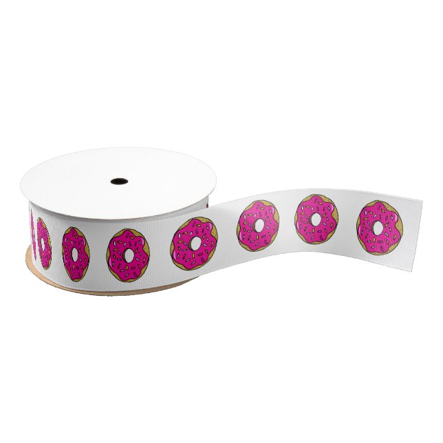 Pink Doughnuts Kids Birthday Party Cake Grosgrain Ribbon (Spool)