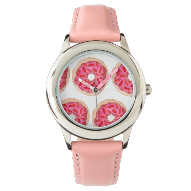 Pink Doughnuts Kids Watch (Front)