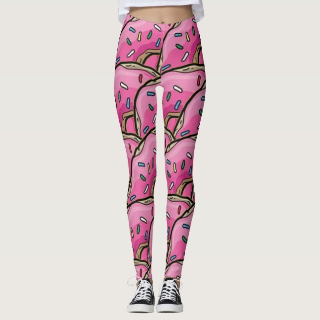 Pink Doughnuts leggings (Front)