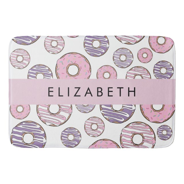 Pink Doughnuts, Purple Doughnuts, Sprinkles, Your  Bath Mat (Front)