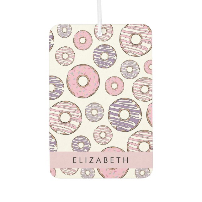 Pink Doughnuts, Purple Doughnuts, Sprinkles, Your  Car Air Freshener (Front)