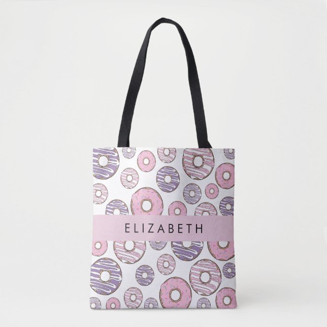 Pink Doughnuts, Purple Doughnuts, Sprinkles, Your  Tote Bag (Front)