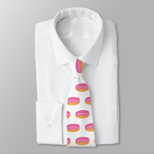 Pink Doughnuts Tie (Tied)