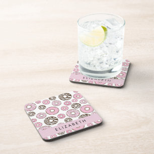 Pink Doughnuts, White Doughnuts, Sprinkles, Your N Coaster