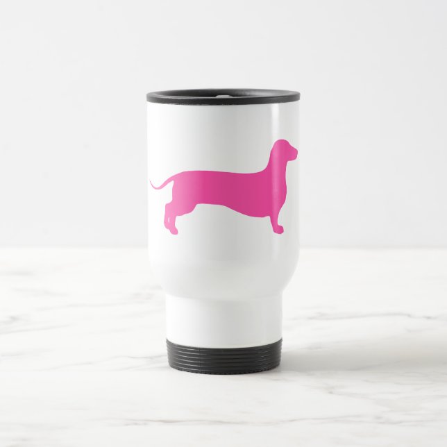 Pink Doxie Travel Mug (Center)