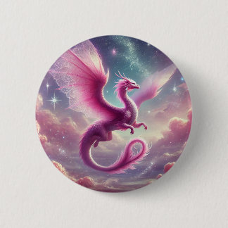 Pink Dragon 6 Cm Round Badge