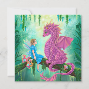 Pink Dragon and fairy