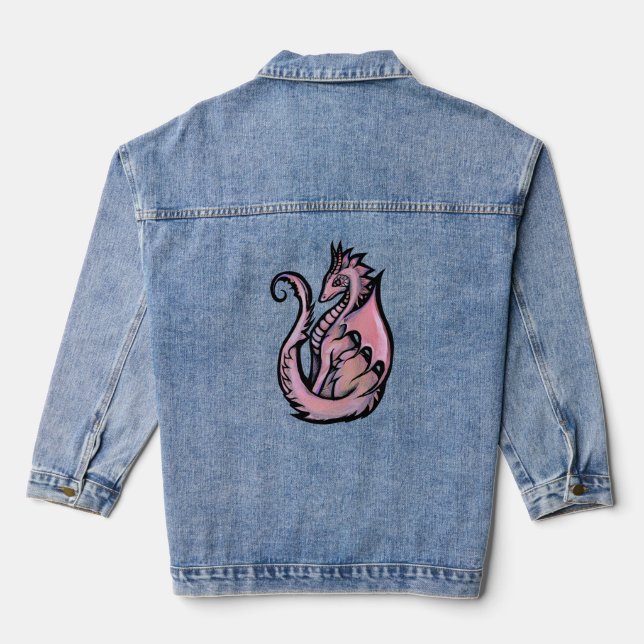 Pink Dragon                                        Denim Jacket (Back)