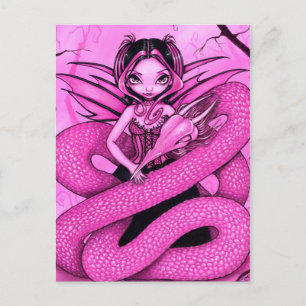 "Pink Dragon Fairy" Postcard