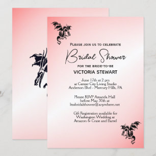 Pink Dragon Fantasy Bridal Shower Invitation
