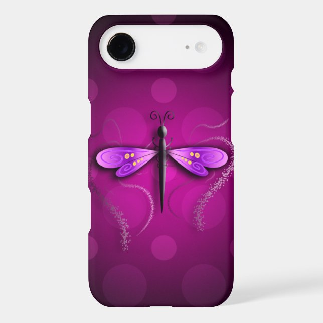 Pink Dragon Fly Polka Dots! Case-Mate iPhone Case (Back)
