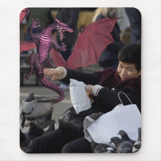 Pink Dragon In Venice Italy Mouse Mat (Front)