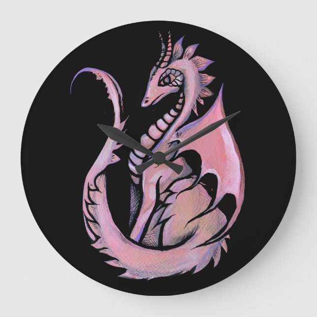 Pink Dragon                                        Large Clock (Front)