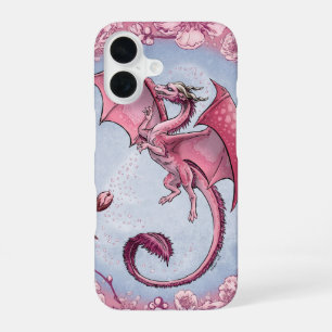 Pink Dragon of Spring Nature Fantasy Art iPhone 16 Case
