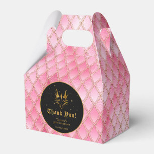 Pink Dragon Scales Gold Birthday Thank You Favour Box