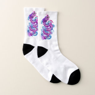 Pink Dragon Socks