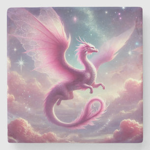 Pink Dragon Stone Coaster