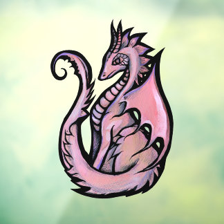 Pink Dragon                                        Window Cling