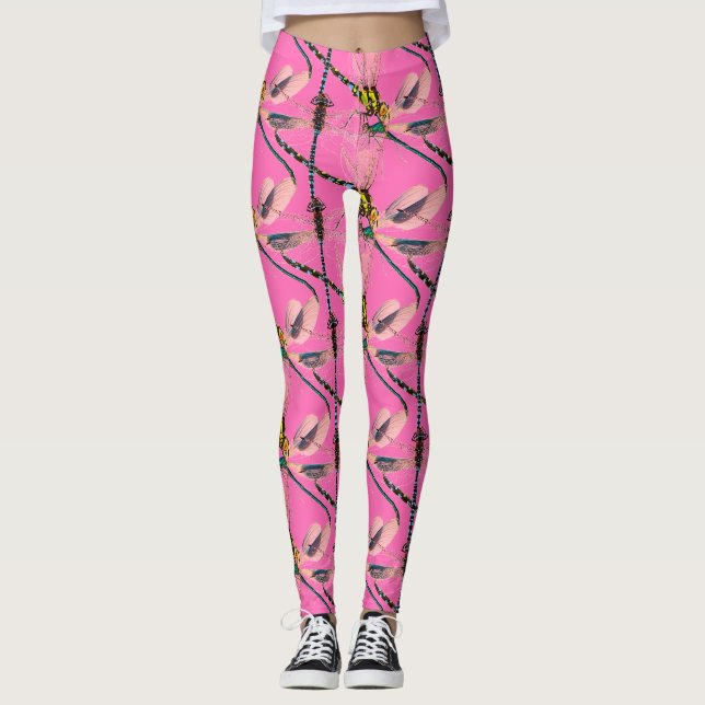 Pink DragonFly Leggings (Front)