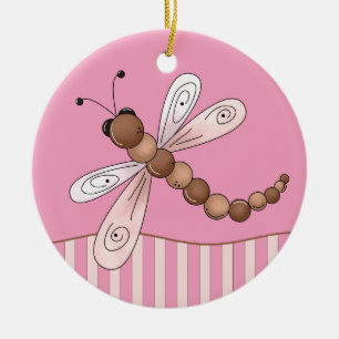Pink Dragonfly Ornament