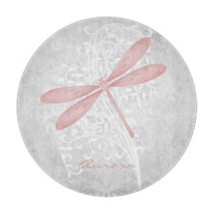 Pink Dragonfly Personalised Cutting Board