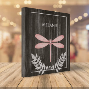 Pink Dragonfly Rustic Canvas Print