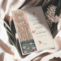 Pink Dragonfly Save The Date Belle Epoque Nouveau