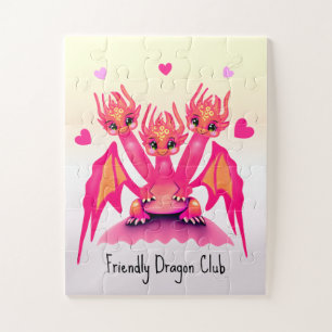Pink dragons jigsaw puzzle