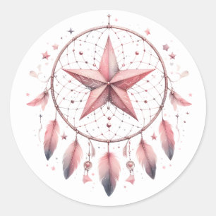 Pink Dream Catcher Stickers