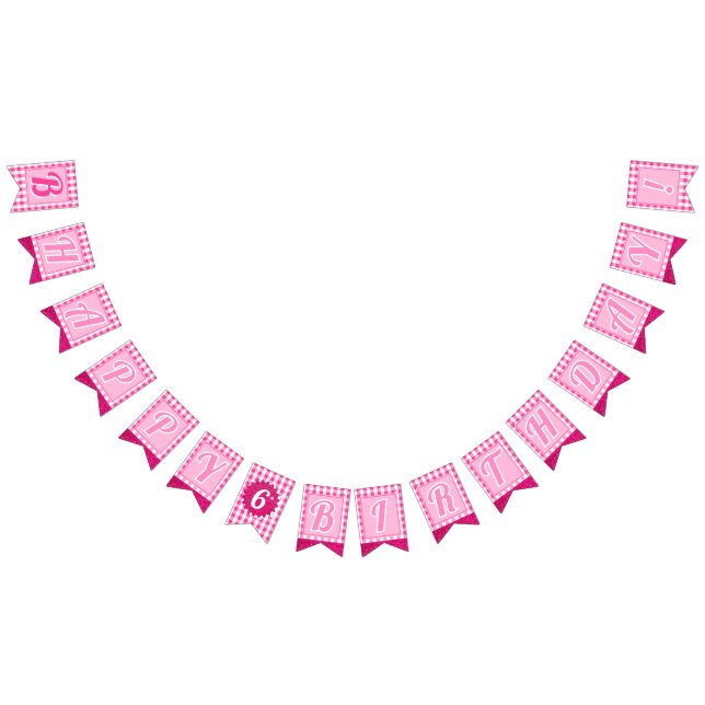 Pink Dream Editable Initial &  Age Bunting (All)