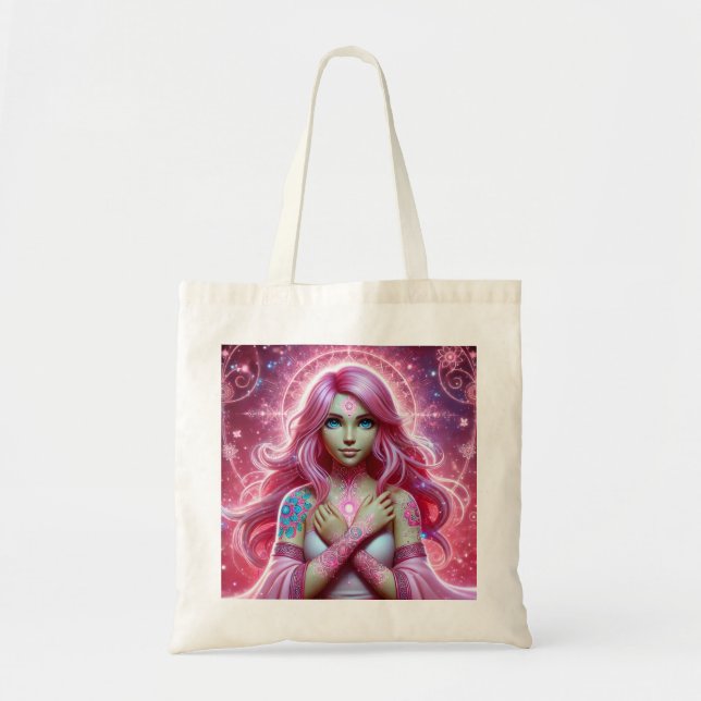 Pink Dream Enlightenment Awaken Everyday Tote Bag (Front)