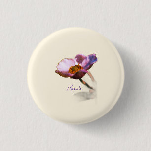 Pink Dream Flowers – Elegant Fantasy Nature 3 Cm Round Badge