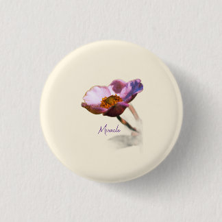 Pink Dream Flowers – Elegant Fantasy Nature 3 Cm Round Badge
