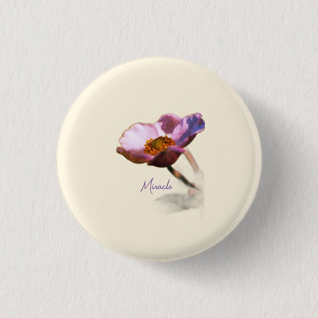 Pink Dream Flowers – Elegant Fantasy Nature 3 Cm Round Badge (Front)