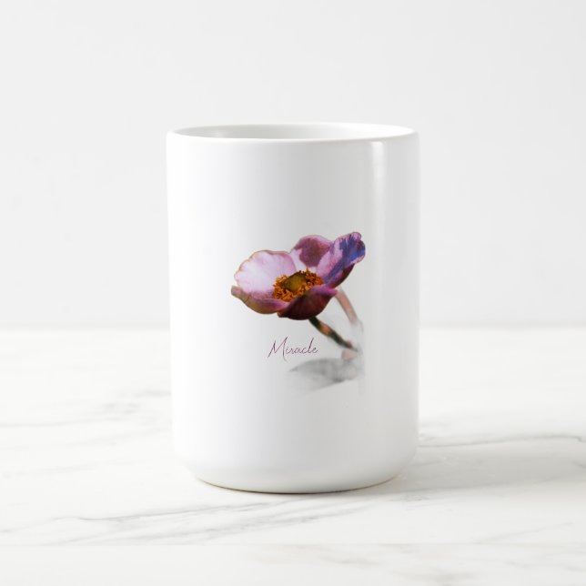 Pink Dream Flowers – Elegant Fantasy Nature  Coffee Mug (Center)