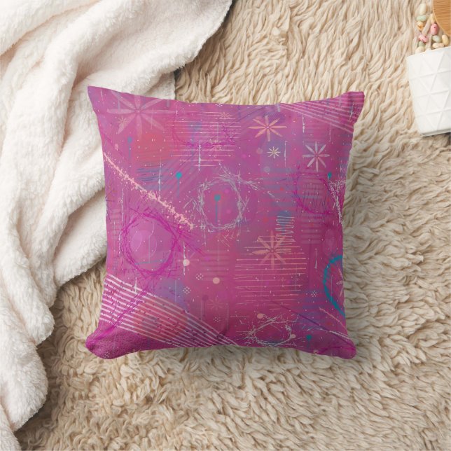 Pink Dreams Abstract  Cushion (Blanket)