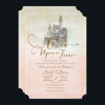 Pink Dreamy Fairy Tale Storybook Castle Wedding Invitation<br><div class="desc">Customise with any text.</div>