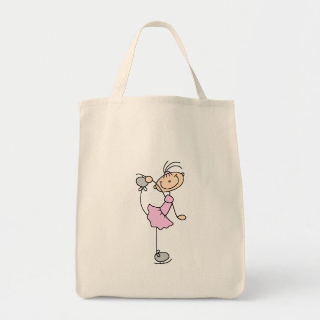 Pink Dress Figure Skater T-shirts and Gifts Tote Bag (Front)
