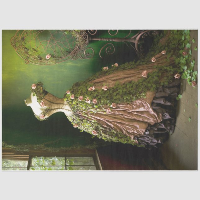 Pink Dress Form  Tissue Paper (Front)