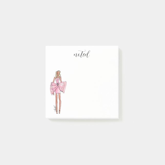 Pink dress post-it notes (Front)