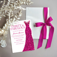 Pink Dress Thirty & Fabulous 30th Birthday