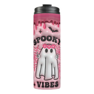 Pink Dripping Ghost  Thermal Tumbler