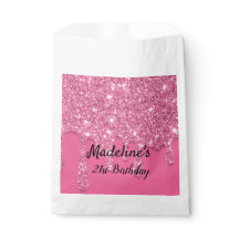 Pink Dripping Glitter  Favour Bag