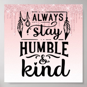 Pink Dripping Glitter Inspirational Quote Poster